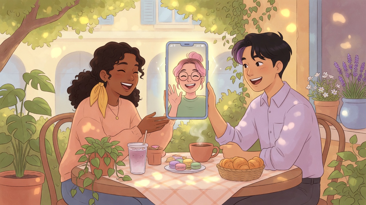 Friends talking together